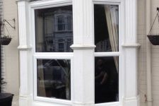 3 Section Bay Window In White With 1 Bottom Opener And Clear Glass 1 1